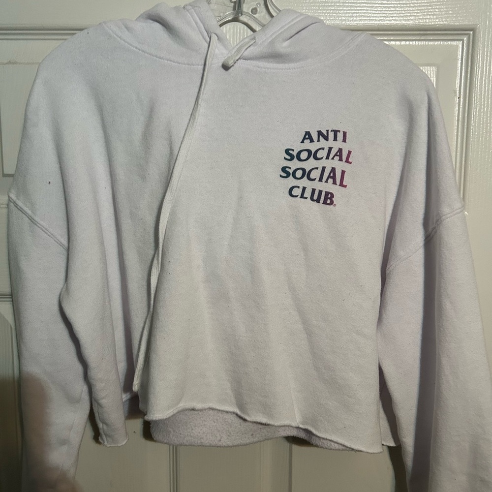 Anti Social Social Club White Cropped‎ Hoodie